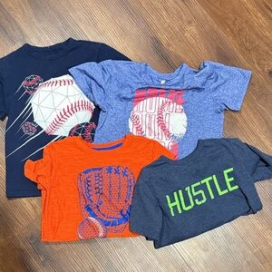 Kids Graphic T-Shirts - Blue, Orange, and Gray